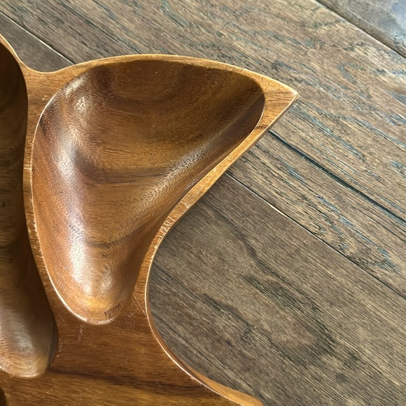 Vintage Monkey Pod Wood Serving Dish - Picture 6 of 7